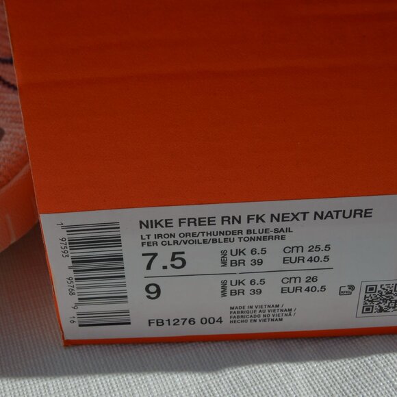 Nike Men's Blue Free Run Flyknit Size M 7.5 and W 9 (New) - Picture 12 of 12